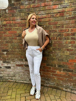 White Basic Reema Joggers 2